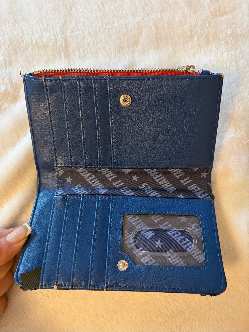 Captain America Themed Blue Backpack with Matching Wallet - Picture 3 of 8